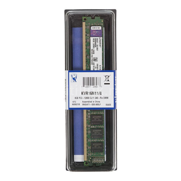 Memória RAM Kingston 8GB DDR3 1600MHz | PC 3 - 12800 | KVR16N11/8 para PC 1