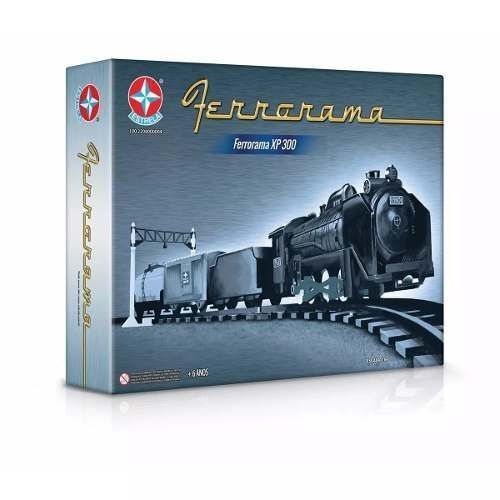 Trem Brinquedo Locomotiva Som E Luz 4 Vagoes - DM Toys - Autorama