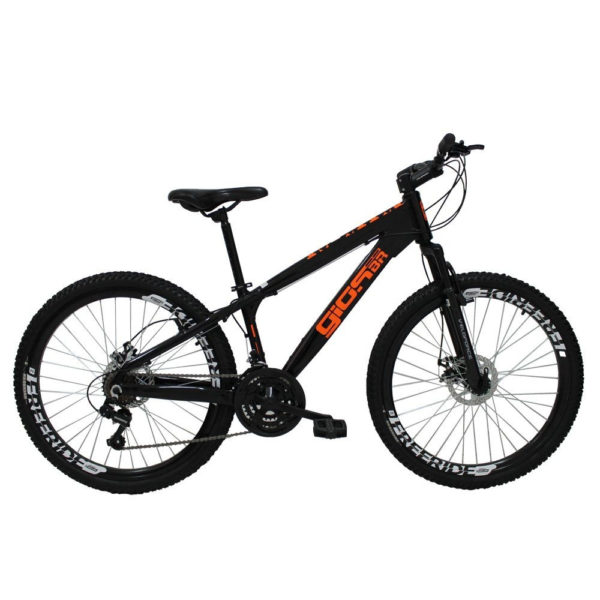 Bicicleta Frx Freeride Aro 26 Freio a Disco 21 Velocidades Câmbios Shimano Preto Laranja - Gios 1