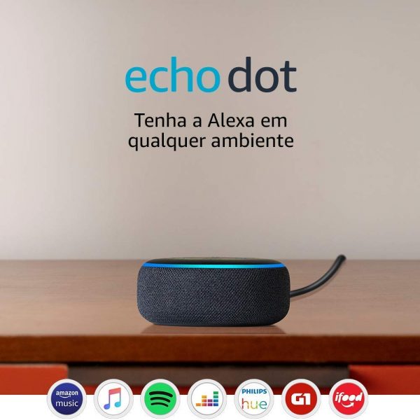 Echo Dot 3ª Geração Smart Speaker com Alexa - Cor Preta 1