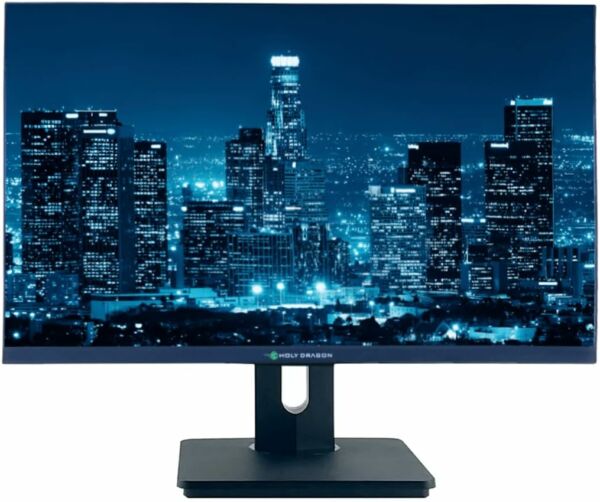 Monitor Holy Dragon 21.5" com Ajuste de Altura e Rotação 90° Pivot HDMI VGA Ultra Fino - Preto - Image 3