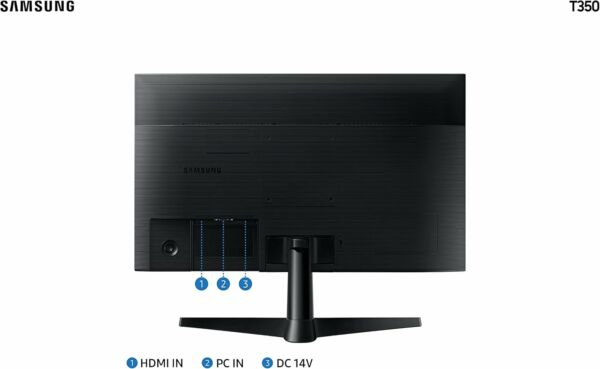 Monitor Gamer 24" T350 Samsung FHD 75HZ ‎HDMI VGA Freesync Preto - Image 4