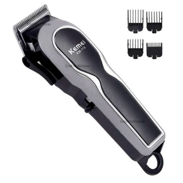 Maquina De Corte Cabelo Profissional 15w Kemei Km-119 Sem Fio Bivolt 1