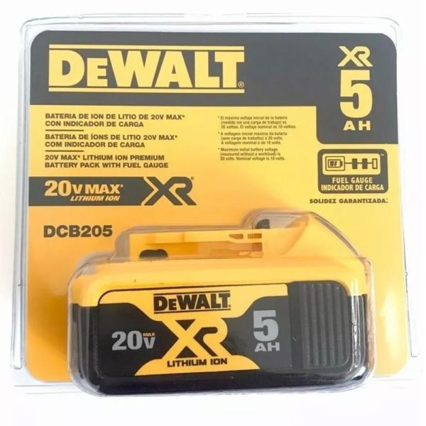 Bateria De Ion Lition 20v Max 5.0 Ah - Dcb205 - Dewalt 1