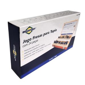 Jogo de Fresas Tupia p/ Madeira com 24 Peças Haste 6 MM 7895 BRASFORT 4