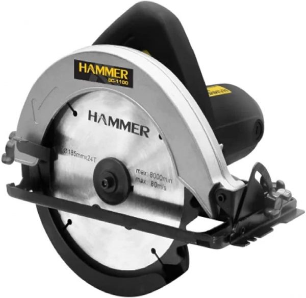 Serra Circular Hammer - 1100w - 185mm - 100% Rolamentada - 127v - SC1100 1