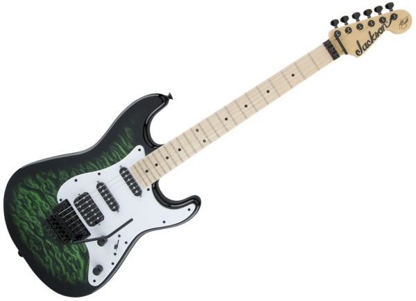 Guitarra Jackson Adrian Smith San Dimas Transparent Green 1