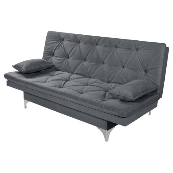 Sofa Cama Austria 3 Posições Reclinavel Essencial Estofados Cinza 1