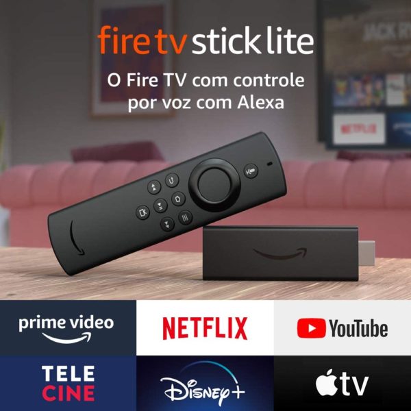 Fire TV Stick Lite Controle Remoto Lite Voz Alexa Modelo 2020 1